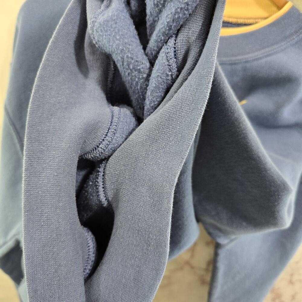 Vintage Sweatshirt Womens XL Blue Sunflower Granny 90s Pullover Crewneck Flower - Picture 9 of 12